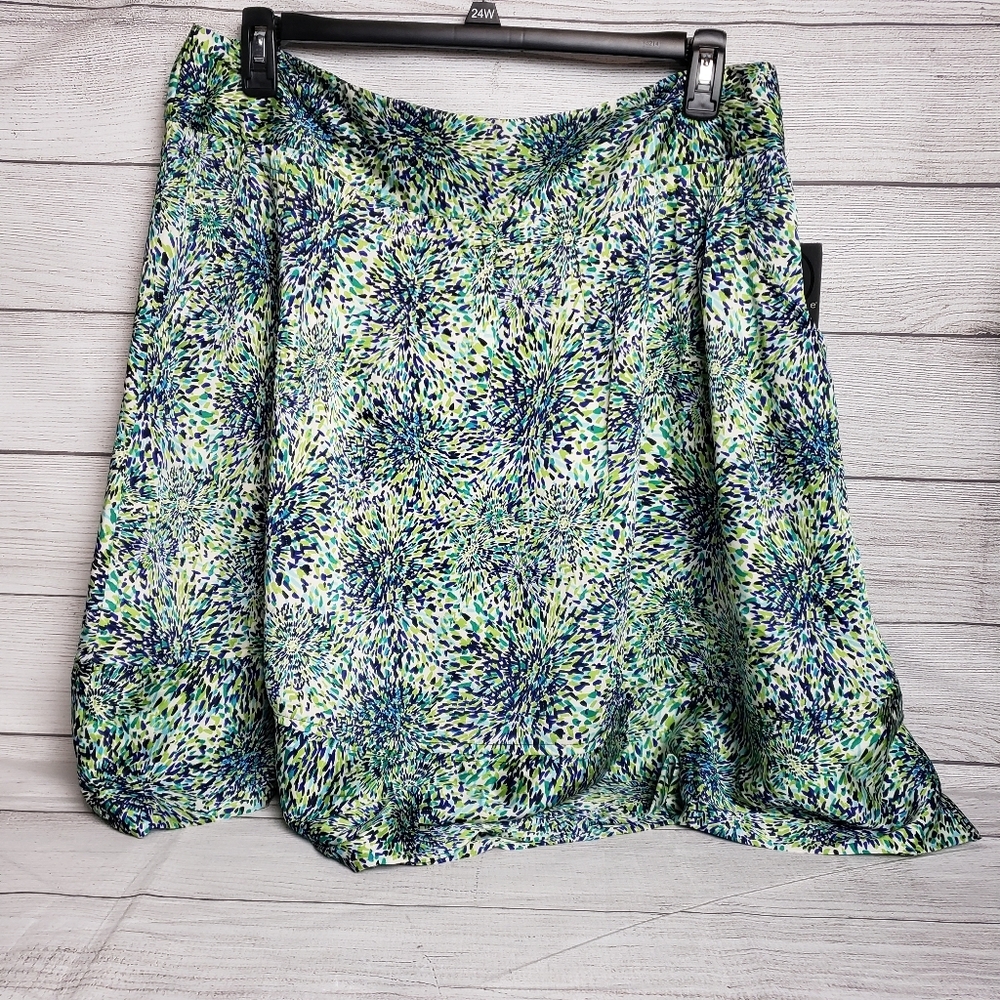Apostrophe Women's Blue Speckle‎ Charm Skirt 16W